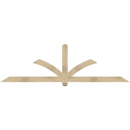 Ekena Millwork Redmond Rough Sawn Timber Gable Bracket, Douglas Fir, 96"W x 28"H x 2"D x 4"F, 7/12 Pitch GBW096X28X0204RED00RDF